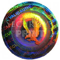 Round 25mm Silver Self-Adhesive Hologram Security Sticker C25-1S